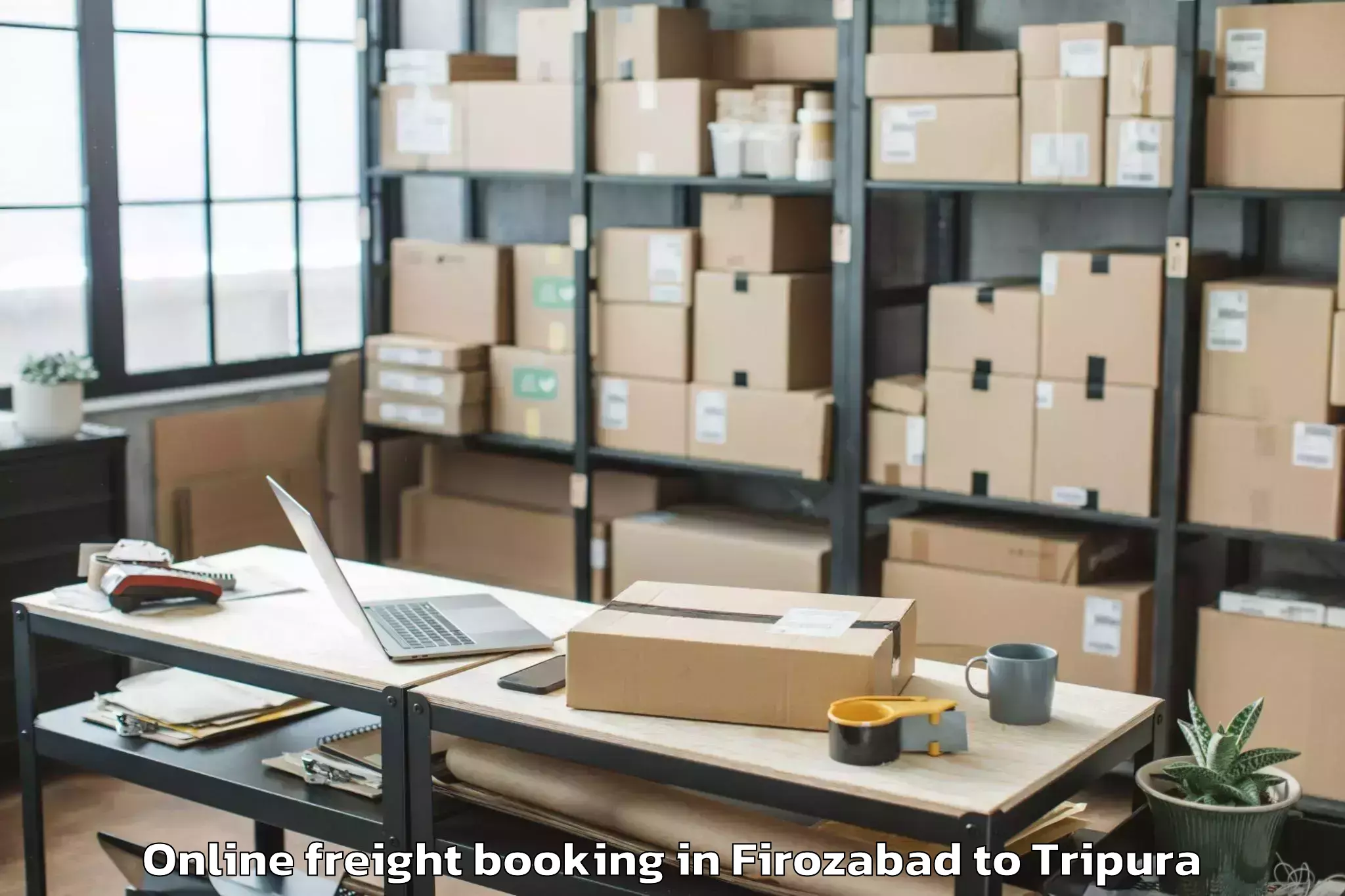 Book Firozabad to Amarpur Online Freight Booking Online